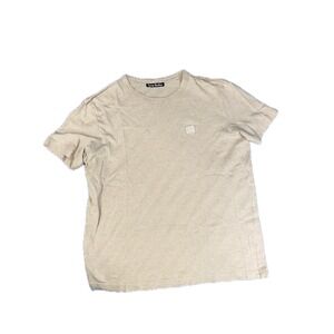 Acne Studios Face Patch TShirt Neutral Beige Short Sleeve  Cotton Mens Small